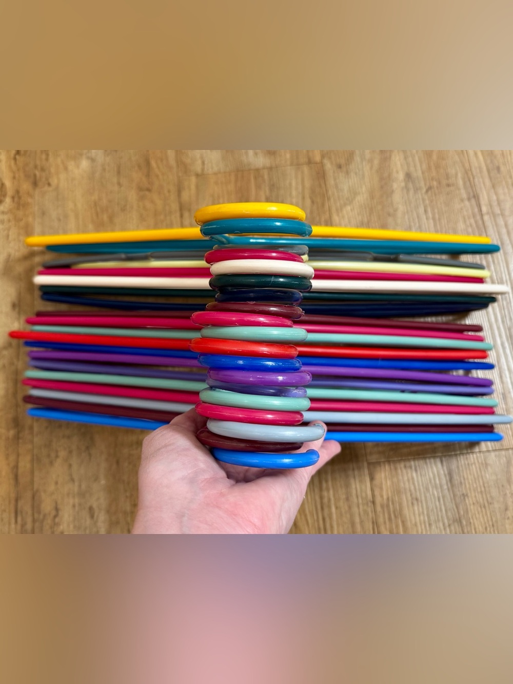 20pk Colorful Plastic Clothes Hangers - Multi-Color Set - Picture 2 of 2